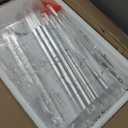 5 Tier Acrylic Ladder Bookshelf Clear Wall Mounted Book Shelf 11.8" D x 23.64" W x 65.7" H Shelf Sturdy Open Display for Living Room Bathroom Office