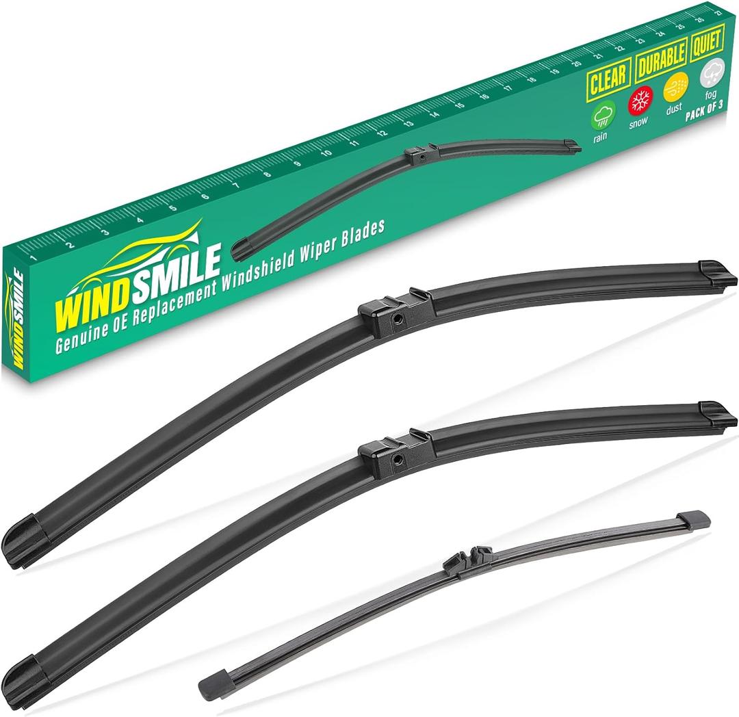 26" 20" 13" Windshield Wiper Blades Replacement for 2011 2012 2013 2014 2015 2016 2017 BMW X3 Premium All Weather Front Rear Wipers Set - OEM Quality (Pack of 3)