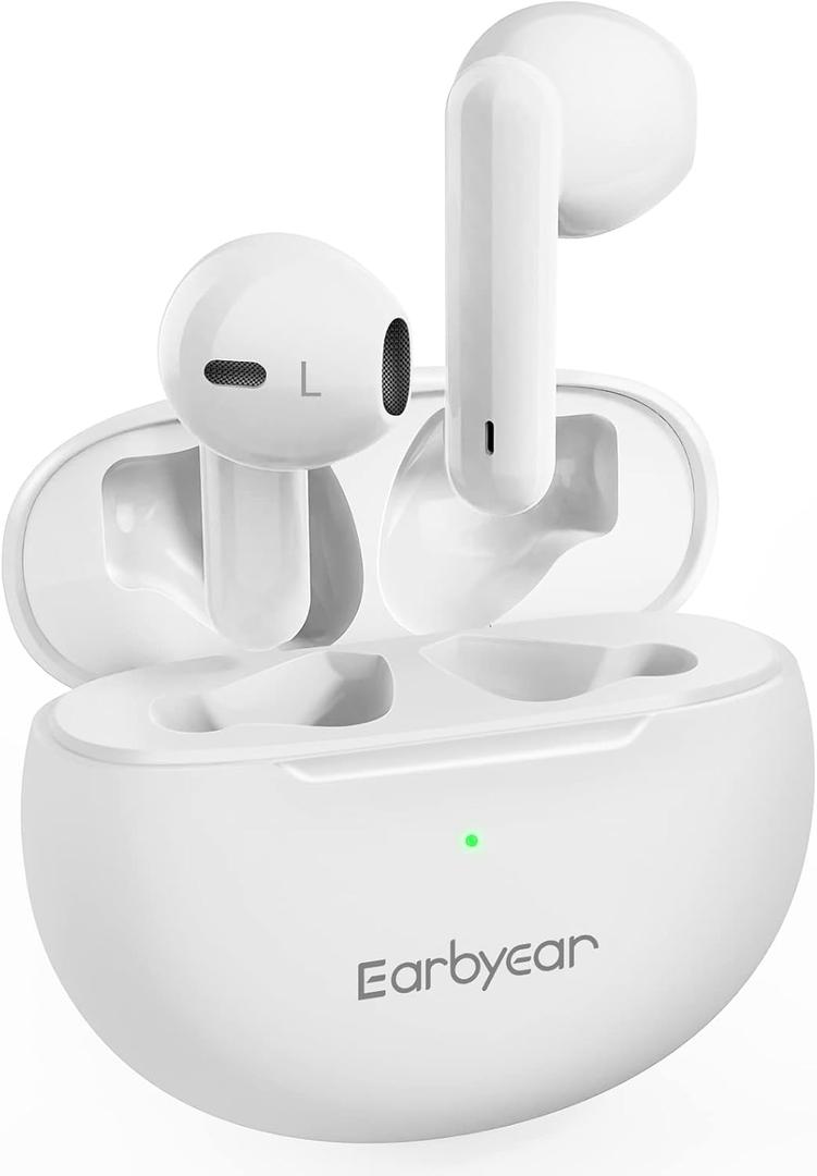 Hearing Aids, Earbyear Rechargeable Hearing Aids for Seniors with Noise Cancelling, Hearing Amplifier Personal Sound Amplification Devices with Portable Charging Case