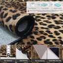 Leopard Rug 4x6 Cheetah Print Washable Non-Slip Rug Ultra Soft Low-Pile Indoor Carpet for Living Dining Playroom