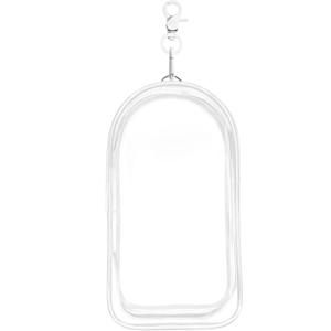 Large Clear Figure Display Bag with Keychain, Mini Doll Hanging Blind Box, Carrying Case Lipstick Charm for Collectibles