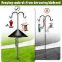 Squirrel Baffle,19-Inch Squirrel Baffle for Bird Feeder Pole,Squirrel-Proofs for Outdoor Shepherd's HooksOutside Pole Mount Squirrels Guard(Black 2 Pack