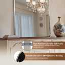 ANDY STAR Arched Mirror, 24 x 32 Inch Brushed Nickel Wall Mirror in Stainless Steel Metal Frame, Arch Top Rounded Corner 1 Inch Deep Set Design Wall Mount Hangs Vertical