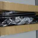 Black Long Curtain Rod Tension Shower Curtain Rods 30 to 124 inch Adjustable Spring Heavy Duty Rods for Bathroom Windows Outdoor Spliced and Telescopic Design No Drill No Slip Stainless Steel