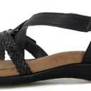 JBU by Jambu Women's Brooke Vegan Flat Sandal (Black)
