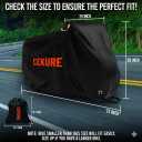 Bike Cover WaterProof Outdoor 210D, 1-2 Bikes Stationary - Heavy Duty Oxford Tear Resistant and Windproof Outdoor Storage Bicycle Cover, Bike Cover for Ebikes Comes with Carry Bag