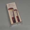 BK BEAUTY - LARGE BUFFER & ROUND FOUNDATION (2PC) - Professional Makeup Brush Set for Liquid or Cream Foundations, Powder & Blush | Premium Face Brushes for Flawless Application