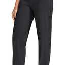 G4Free ShiftReady Yoga Pants Women High Waist Dress Work Pants with Pockets Straight Leg Business Casual Trousers 28"/30"/32" (Medium, Black)