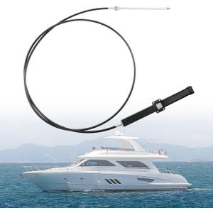 Steering Cable–SSC13417 Rack & Pinion Mechanical, 17ft Back Mount Single Cable, Compatible with Seastar/Teleflex SH5210P,SH5230P,SH91610P,SH91630P Helm Units & SB39526P, SB39544P (NFB) Bezel Kits