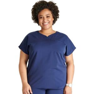 Cherokee V-Neck Women's Scrub Top with Dolman Sleeves & High-Low Shirttail Hem for Comfort - CK836A, 3XL