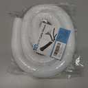 Cable Management Sleeves 1.5in - 2 Pack 4.1ft Split Braided Cable Sleeve White, Wire Organizers for Cords, Hard PE Cord Protectors from Pets, Flexible Cord Wrap Wire Sleeve for Computer Cord Organizer