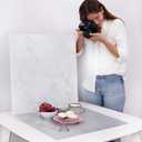 2 Pack Photo Backdrop Board | Realistic Photography Background | Food Photography Background | Replica Surfaces | Product Photography Backdrops | Marble & White | Flat Lay Background | Large