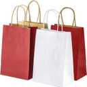 Solid Print Holiday Gift Twisted Handles Kraft Paper Bags in Bulk, Multipurpose use, Suitable for Every Occasion, 13 X 7 X 17, Brown