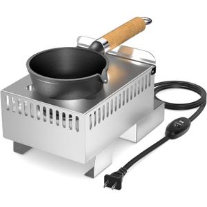 Lead Melting Pot, 5 lbs Electric Lead Melter with Long Handle & Pouring Spout, 750 Max  Ideal for Fishing Sinkers, Bullet Casting, and DIY Metal Crafts