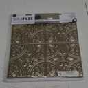 RoomMates TIL4625FLT StickTiles Gold Tin Peel and Stick Tile Backsplash (3.0625 Sq Ft (Pack of 1))