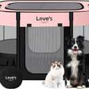 Love's cabin Pet Puppy Dog Playpen, Small Dog Tent Crates Cage Indoor/Outdoor, Portable Exercise Playpen for Cat, Foldable Pop Up Dog Kennel Playpen with Carring Case (S, Pink)