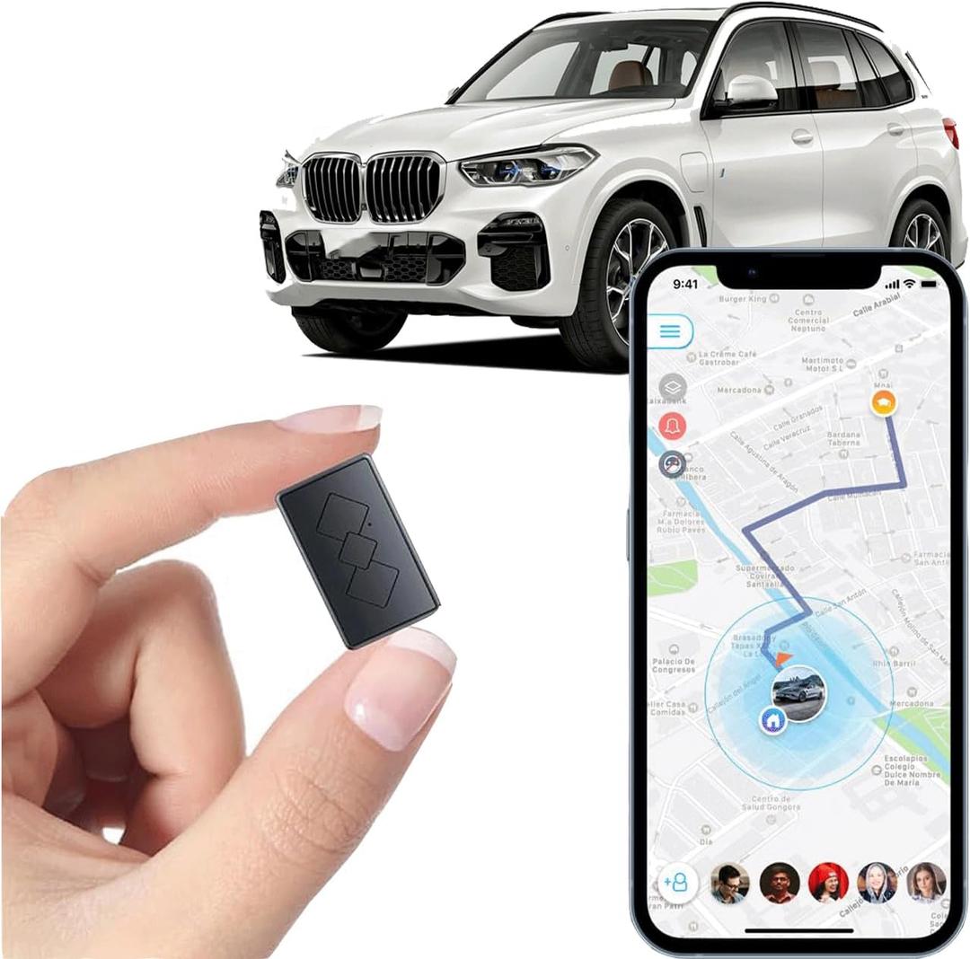 Mini GPS Tracker for Vehicles - Car GPS Trackers,Portable Real Time Magnetic GPS Tracking Device for Car, Hidden Location Tracker for Kids,Trucks/Person,No Subscription Required/No Monthly Fee