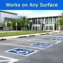 2-Pack, 36"x36" Handicap Parking Stencil, ADA Compliant | Handicap Stencil for Parking Lot, Reusable Roll-Up Waterproof Parking Lot Stencils for Asphalt, Concrete