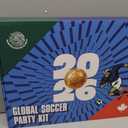 Soccer Fan Gear Set for 2026 World Tournament, Soccer Party Favors Kit with Flag,Scarf, Face Paint, Clapper, Horn&Glasses,Supporter Accessories for Game Day, Sports Event, Gift