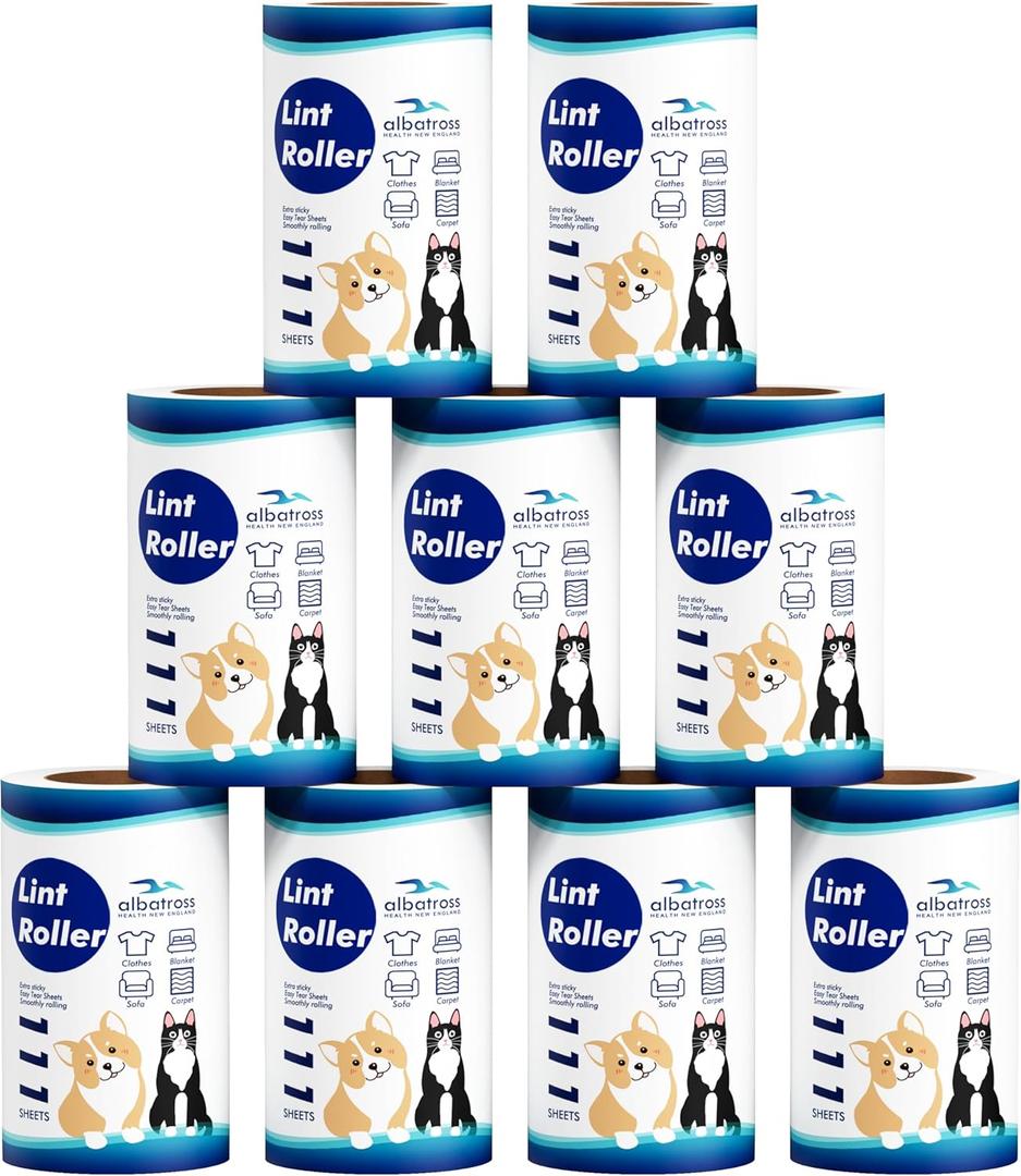 Extra Sticky Lint Roller Refills Only, Mega Value Set 999 Sheets for Pet Hair Removal, Dog and Cat Lint Remover for Clothes, Furniture, Carpet