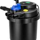 Bio Pressure Pond Filter, with 13W UV-C Light, 1580 GPH Suitable for Koi Ponds up to 800 Gallons or Landscape Pools up to 1600 Gallons