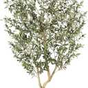 Realead 7ft Artificial Olive Tree with Tall Exquisite Planter - Realistic Fake Olive Tree with Thick Trunk and Lifelike Fruits - Large Faux Olive Tree for Home Office Decor