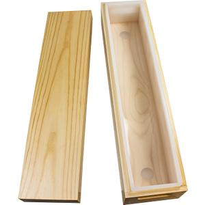 Silicone Soap Mold - Flexible Rectangular Loaf Mold with Wood Box and Wooden Cover Handmade Soap Making Tool 2500ml for CP & MP Supplies 4.5-5lb
