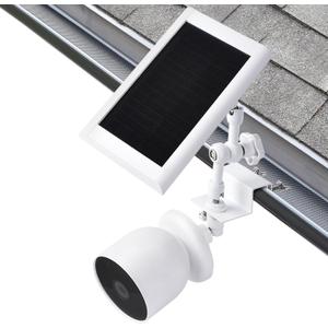 wochel 2-in-1 Gutter Mount for Google Nest Cam Outdoor (Battery) Camera and Solar Panel, 360 Adjustable Mounting Bracket for Solar Panel, Perfect View Angle and Easy to Install