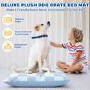 Dog Bed with Removable Washable Cover for Small Dogs Deluxe Plush Dog Crate Beds Comfy Kennel Pad Waterproof Lining and Blue Gel Memory Foam Memory FoamBlue 30 * 20 * 4in