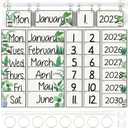 Boho Greenery Calendar Bulletin Board Set Boho Plant Flip Calendar with Holder Boho Green Classroom Decoration with 54 Date Cards Adjustable Calendar Holder for Classroom Home Decor Supplies