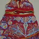 ZAFUL Women's High Waisted Bikini with Skirt Whip Stitch 2 Piece Swimsuits Tummy Control Bathing Suit, M