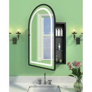 19.7"x31.5" Lighted Medicine Cabinet with Mirror, Anti-Fog, Memory Function