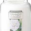 Yankee Candle White Gardenia Scented, Classic 22oz Large Jar Single Wick Candle, Over 110 Hours of Burn Time (Classic Large Jar)