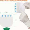 2 x Extra Thin Hydrocolloid Bandages 10 Pack 4" x 4" Large Wound Care Dressing, Self Adhesive Big Waterproof Hydrogel Patch Bandaids Healing for Burn Blister Bedsore Acne Care