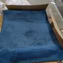 Furhaven Orthopedic Dog Bed for Large Dogs w/ Removable Washable Cover, For Dogs Up to 75 lbs - Microvelvet Luxe Lounger Contour Mattress - Stellar Blue, Jumbo/XL