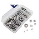 cSeao SAE Hex Nuts Assortment Kit, #2-56#4-40#6-32#8-32#10-32#10-24 1/4"-20 3/8"-16, 304 Stainless Steel Plain Finish A2-70 18-8