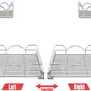OCG Under Sink Cabinet Organizer Two Tier Pull Out Shelf (11.75W x 17D), Under Sink Sliding Shelf for Kitchen Bathroom Cabinet 2 Tier Chrome