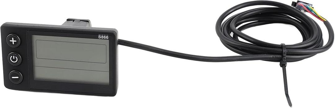 Electric LCD Display, S866 Cycle Computer 24V 36V 48V Electric Scooter Control Panel with Plug for Electric LCD Display Display