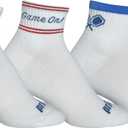 Prince Comfortable Moisture-Wicking Pickleball Ankle 3 Pack Socks- Size Medium-Women & Men (Red/Blue)