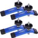 UTOOL 4 Pack T-Track Hold Down Clamps Kit with 3-1/2" T-Bolts, 6-1/3" L x 1-1/5" Width, Heavy Duty Anodized Clamps for Woodworking, Starlight Blue
