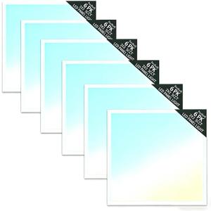 6 Pack 2x2 LED Flat Panel Light Drop Ceiling Office Fixture 5 CCT 3000K-6500K Adjustable & 5 Wattage 15W-20W-30W-40W-50W Selectable, 0-10V Dimmable，Flush Mount Ceiling Light