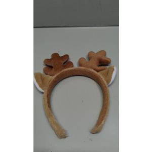 Reindeer Antlers Headband with Ears, Brown, One Size for Adults and Children, Suitable for Easter Party
