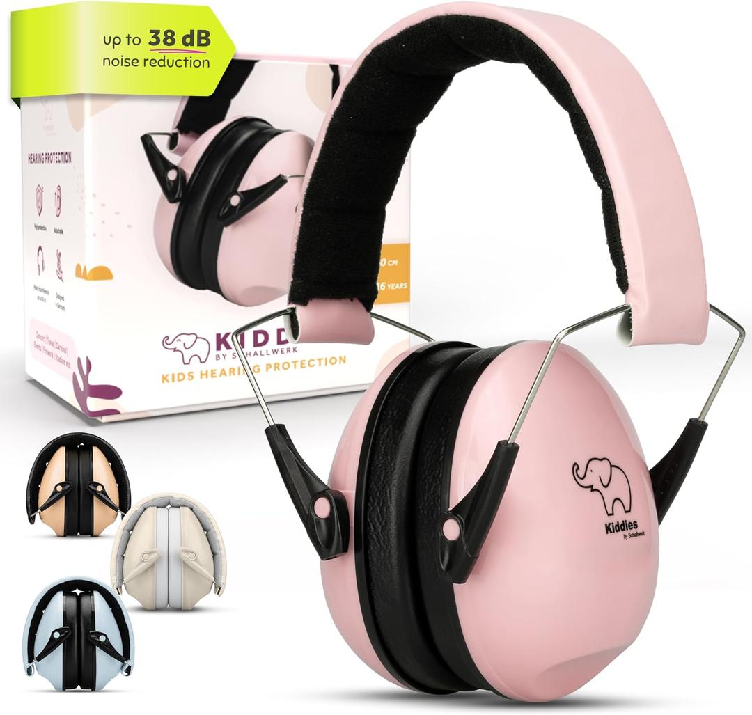 Schallwerk  Noise Protection Headphones for Kids  Ear Protection for Kids, Toddlers, and Babies (Cherry Pink)
