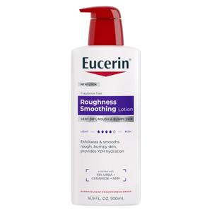 Eucerin Roughness Relief Body Lotion for Extremely Dry, Rough Skin, Urea Enriched Body Moisturizer, Mothers Day Gifts, 16.9 Fl Oz Bottle