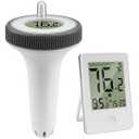 Pool Thermometer Floating Easy Read,Pool Temperature Thermometer Floating, Large Screen Digital Wireless Pool Thermometer Waterproof, Floating Pools Thermometers for Swimming Pools/Fish Tank/Hot Tubs
