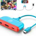 NEWDERY Switch Dock for TV, Type C to 4K HDMI Hub Adapter, Portable Travel PD Charging Dock for Nintendo Switch OLED/Steam Deck/Samsung DeX