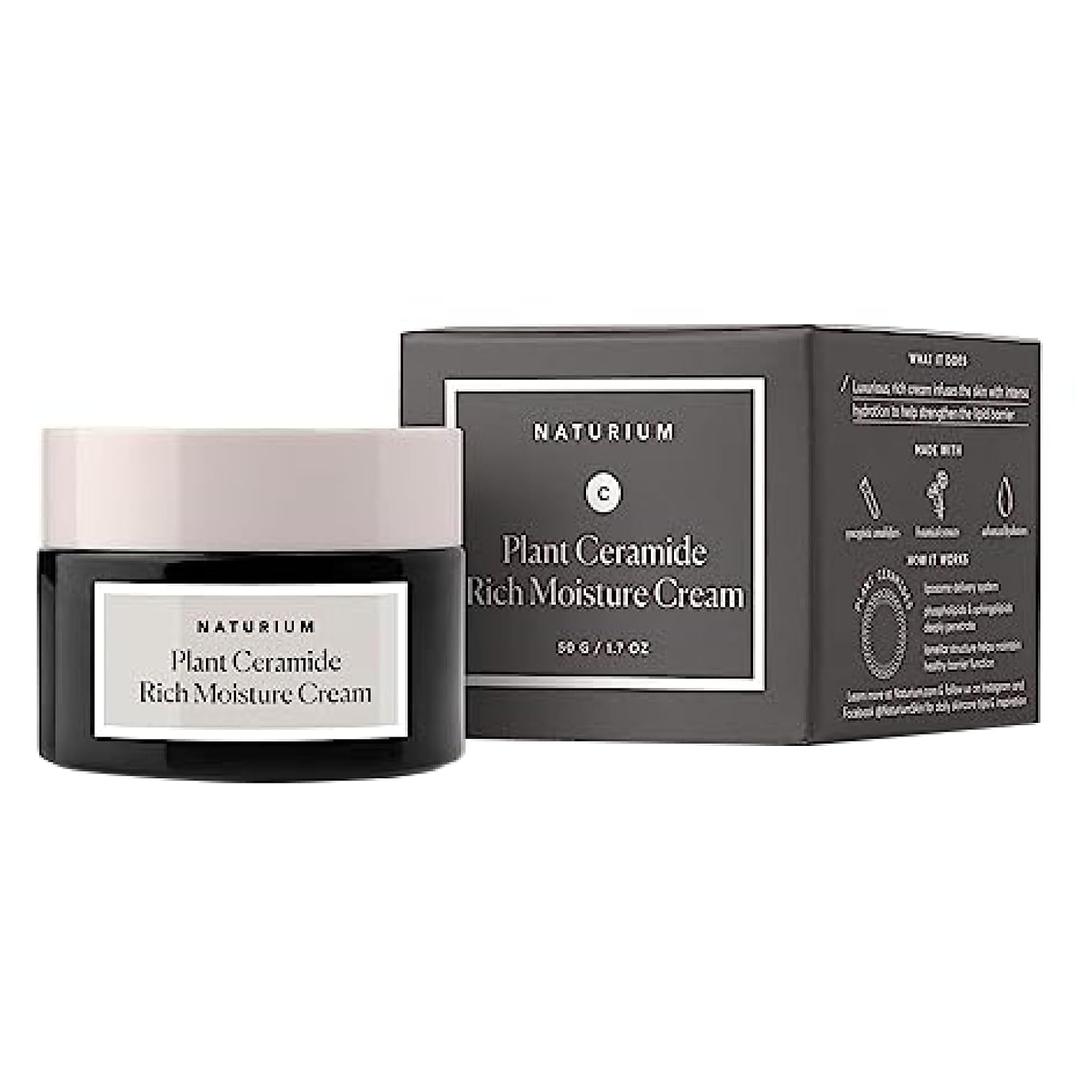 Naturium Plant Ceramide Rich Moisture Cream, Hydrating & Anti-Aging Skincare, 1.7 oz