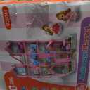 CUTE STONE Huge Dollhouse for Girls, Large Pretend Play Pink Doll House Gift for Kids