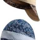 Fullsheild Reversible Welding Cap Flame Resistant CAT 2 Protective FR Welder Hats 6 Pannel Lightweight Printed for Men Women