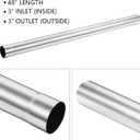 LCGP 3" Custom Mandrel Straight Exhaust Pipe, 48" Long, Made of High Quality Stainless Steel Fit 3 Inch Exhaust System